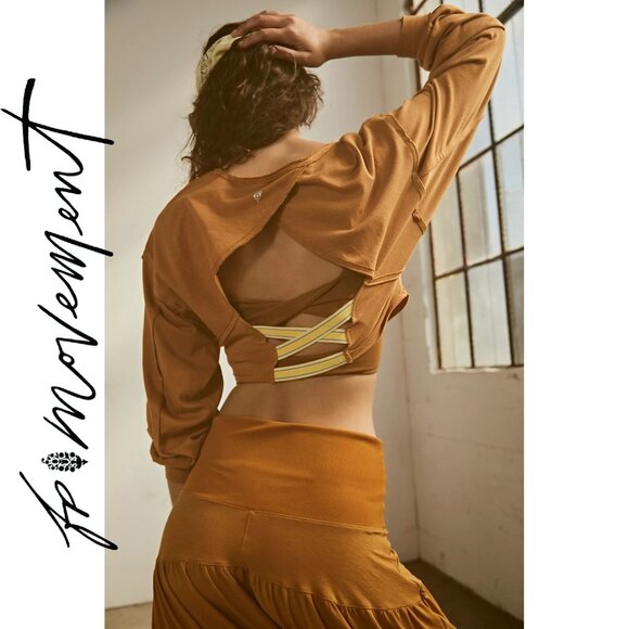 FP Movement by Free People Tops - 🆕  NWOT Free People FP Movement | Backstage Solid Long Sleeve in Burnt Gold | M